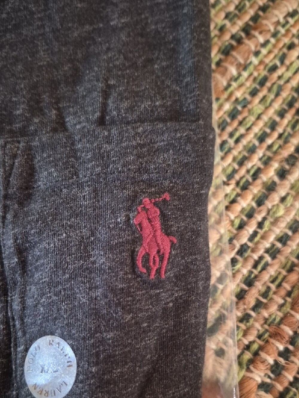 Polo by Ralph Lauren Short-Sleeve Pocket Tees in Brown and Charcoal New W/tags - Picture 5 of 5